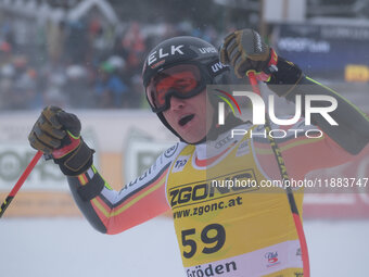 Luis Vogt of Team Germany competes during the Audi FIS Alpine Ski World Cup, Men's Super Giant race on Saslong Slope in Val Gardena, Bozen,...