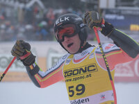 Luis Vogt of Team Germany competes during the Audi FIS Alpine Ski World Cup, Men's Super Giant race on Saslong Slope in Val Gardena, Bozen,...