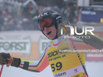 Luis Vogt of Team Germany competes during the Audi FIS Alpine Ski World Cup, Men's Super Giant race on Saslong Slope in Val Gardena, Bozen,...