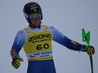 Max Perathoner of Team Italy competes during the Audi FIS Alpine Ski World Cup, Men's Super Giant race on Saslong Slope in Val Gardena, Boze...