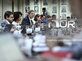 Finance Minister Fernando Haddad talks to journalists during a breakfast at the Finance Ministry in Brasilia, Brazil, on December 20, 2024....