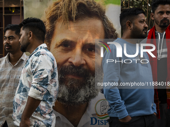 Indian Youth Congress supporters arrive to stage a protest against the state government over the death of a party worker in Guwahati, India,...