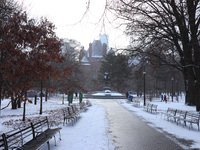 Toronto, in Ontario, Canada, on December 20, 2024, receives a light coating of snow. Around two centimeters of snow are anticipated to accum...