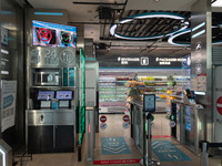 An automated minimart is in the Hong Kong International Airport in Hong Kong, China, on December 1, 2024. (