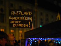 A demonstration takes place at Odeonsplatz in Munich, Germany, on December 20, 2024, in support of the people in Ukraine. The participants d...