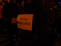 A demonstration takes place at Odeonsplatz in Munich, Germany, on December 20, 2024, in support of the people in Ukraine. The participants d...