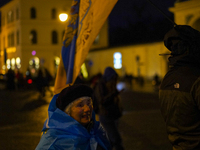 A demonstration takes place at Odeonsplatz in Munich, Germany, on December 20, 2024, in support of the people in Ukraine. The participants d...