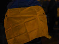 A demonstration takes place at Odeonsplatz in Munich, Germany, on December 20, 2024, in support of the people in Ukraine. The participants d...