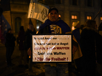 A demonstration takes place at Odeonsplatz in Munich, Germany, on December 20, 2024, in support of the people in Ukraine. The participants d...