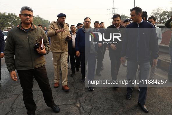 Rajasthan Chief Minister Bhajan Lal Sharma visits the site of the accident after a tanker loaded with LPG collides with some other vehicles...