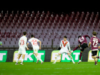 Jayden Braaf of US Salernitana during the Serie BKT match between US Salernitana and Brescia Calcio at Stadio Arechi on December 20, 2024 in...