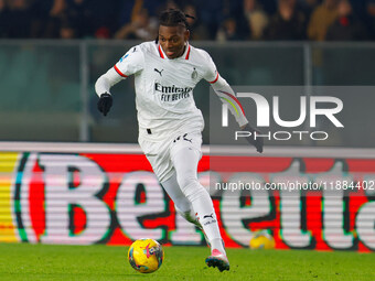 Rafael Leao of AC Milan plays during the Italian Serie A Enilive soccer championship match between Hellas Verona FC and AC Milan at Marcanto...