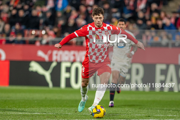 Ladislav Krejci of Girona FC is in action during the LaLiga EA Sports 2024-2025 match between Girona FC and Real Valladolid at Estadi Munici...