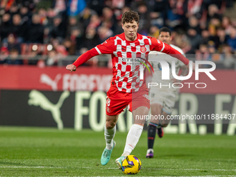 Ladislav Krejci of Girona FC is in action during the LaLiga EA Sports 2024-2025 match between Girona FC and Real Valladolid at Estadi Munici...