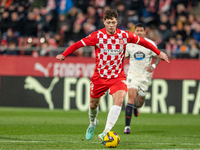 Ladislav Krejci of Girona FC is in action during the LaLiga EA Sports 2024-2025 match between Girona FC and Real Valladolid at Estadi Munici...