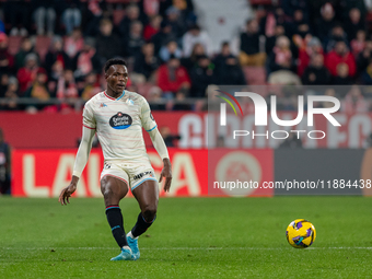 Eray Cumart of Real Valladolid is in action during the LaLiga EA Sports 2024-2025 match between Girona FC and Real Valladolid at Estadi Muni...