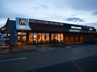 A view of the McDonald's restaurant building in Poland on December 20, 2024. (