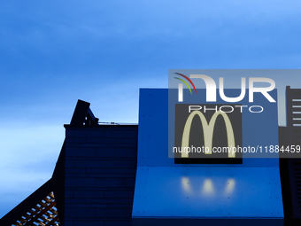 A view of the McDonald's restaurant building in Poland on December 20, 2024. (