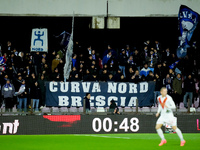 Supporters of Brescia Calcio during the Serie BKT match between US Salernitana and Brescia Calcio at Stadio Arechi on December 20, 2024 in S...