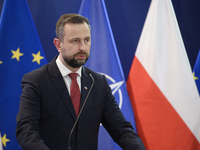 Polish Deputy Prime Minister and Defence Minister Wladyslaw Kosiniak-Kamysz speaks during a press conference in Warsaw, Poland, on December...