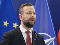 Polish Deputy Prime Minister and Defence Minister Wladyslaw Kosiniak-Kamysz speaks during a press conference in Warsaw, Poland, on December...