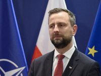 Polish Deputy Prime Minister and Defence Minister Wladyslaw Kosiniak-Kamysz looks on during a press conference in Warsaw, Poland, on Decembe...