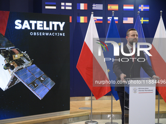 Polish Deputy Prime Minister and Defence Minister Wladyslaw Kosiniak-Kamysz speaks during a press conference in Warsaw, Poland, on December...