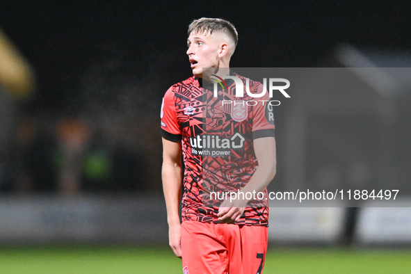 Callum Marshall (7 Huddersfield) looks on during the Sky Bet League 1 match between Cambridge United and Huddersfield Town at the Cledara Ab...