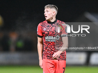 Callum Marshall (7 Huddersfield) looks on during the Sky Bet League 1 match between Cambridge United and Huddersfield Town at the Cledara Ab...