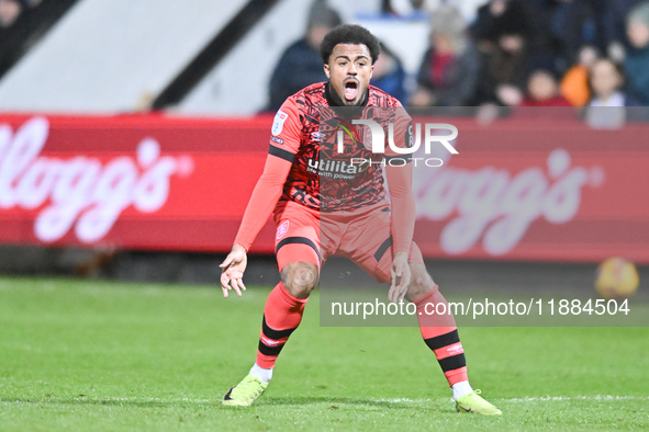 Josh Koroma (10 Huddersfield) gestures during the Sky Bet League 1 match between Cambridge United and Huddersfield Town at the Cledara Abbey...