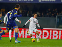 AC Milan's Tijjani Reijnders participates in the Italian Serie A Enilive soccer championship football match between Hellas Verona FC and AC...