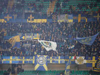 Hellas Verona's supporters attend the Italian Serie A Enilive soccer championship football match between Hellas Verona FC and AC Milan at Ma...