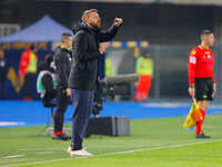 Hellas Verona's head coach Paolo Zanetti is present during the Italian Serie A Enilive soccer championship football match between Hellas Ver...