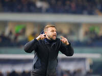 Hellas Verona's head coach Paolo Zanetti is present during the Italian Serie A Enilive soccer championship football match between Hellas Ver...