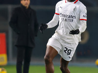 AC Milan's Youssouf Fofana participates in the Italian Serie A Enilive soccer championship football match between Hellas Verona FC and AC Mi...