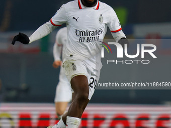 AC Milan's Youssouf Fofana participates in the Italian Serie A Enilive soccer championship football match between Hellas Verona FC and AC Mi...