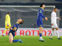 Suat Serdar of Hellas Verona plays during the Italian Serie A Enilive soccer championship match between Hellas Verona FC and AC Milan at Mar...