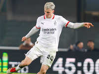 AC Milan's Alejandro Jimenez Sanchez participates in the Italian Serie A Enilive soccer championship football match between Hellas Verona FC...