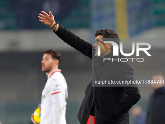 AC Milan's head coach Paulo Fonseca is present during the Italian Serie A Enilive soccer championship football match between Hellas Verona F...