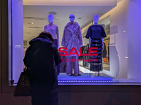 People on the street for window shopping and buying presents in Munich, Bavaria, Germany, on December 20, 2024 (