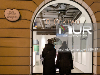 People on the street for window shopping and buying presents in Munich, Bavaria, Germany, on December 20, 2024 (