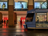 People on the street for window shopping and buying presents in Munich, Bavaria, Germany, on December 20, 2024 (