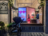 People on the street for window shopping and buying presents in Munich, Bavaria, Germany, on December 20, 2024 (