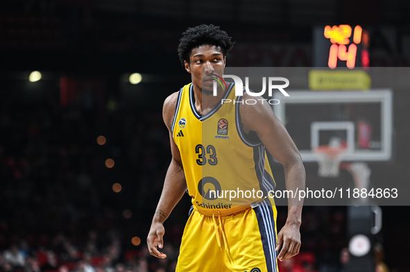 David Mccormack of Alba Berlin plays during the Euroleague, Round 17 match between Olympiacos Piraeus and Alba Berlin at Peace and Friendshi...