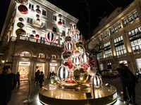 The last days of Christmas shopping occur in the streets of the historic center in Rome, Italy, on December 20, 2024. (