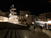 The last days of Christmas shopping occur in the streets of the historic center in Rome, Italy, on December 20, 2024. (