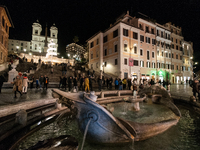 The last days of Christmas shopping occur in the streets of the historic center in Rome, Italy, on December 20, 2024. (