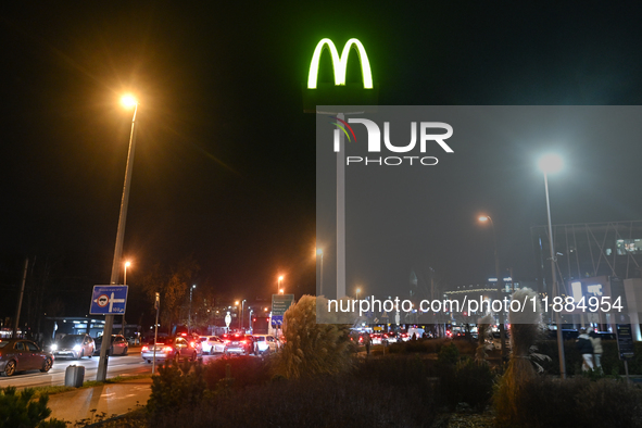 KRAKOW, POLAND - DECEMBER 20:   
The McDonald's logo, on December 20, 2024 in Krakow, Poland. 