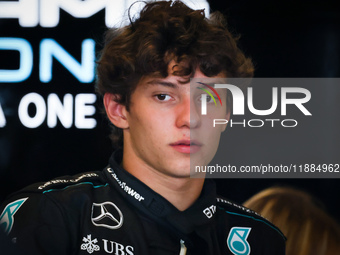  Andrea Kimi Antonelli of Mercedes during Formula 1 Testing at Yas Marina Circuit on December 10, 2024 in Abu Dhabi, United Arab Emirates. (