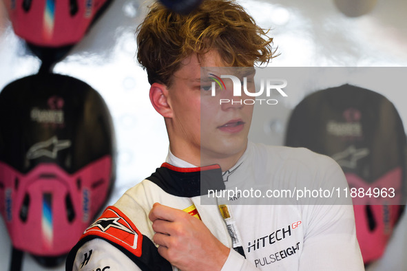 Paul Aron of Alpine during Formula 1 Testing at Yas Marina Circuit on December 10, 2024 in Abu Dhabi, United Arab Emirates. 